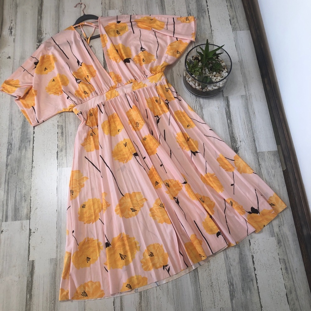 ASOS DESIGN Curve poppy printed kimono midi dress